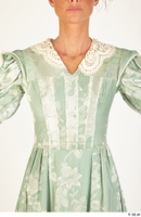  Photos Woman in Historical Dress 4 19th Century Green Dress upper body 0001.jpg